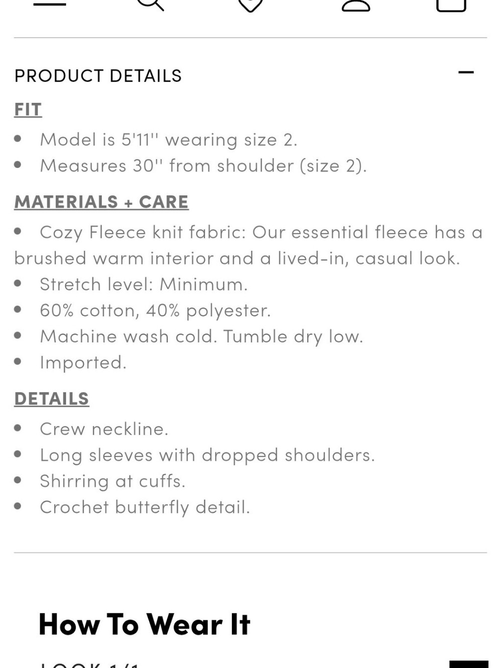 Cozy Fleece Cut-Out Sweatshirt - Magenta Butterfly - Picture 5 of 5